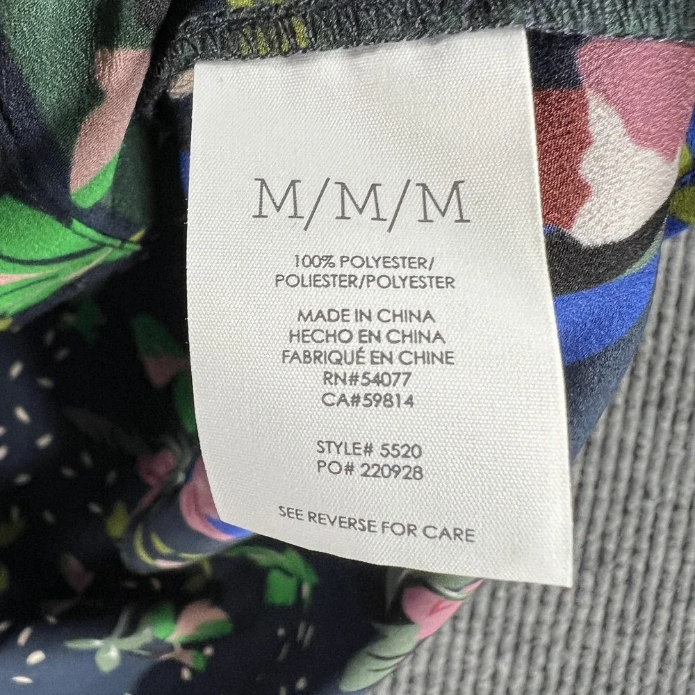 Cabi Shirt Womens Medium‎ Multicolor Floral Geometric Button Up Blouse Top 5520 - Picture 12 of 15